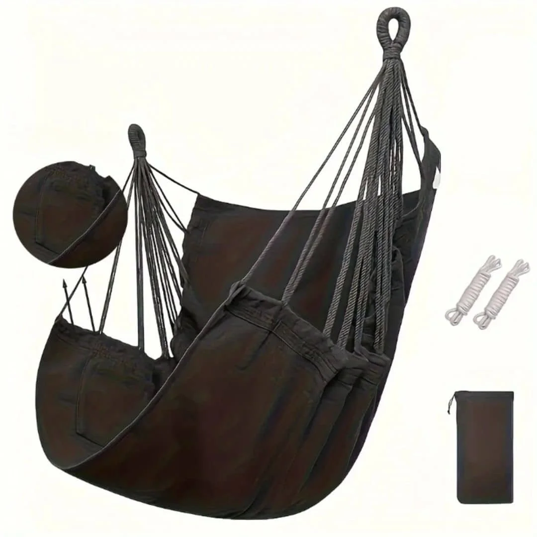 Hamac d’Intérieur Noir Confortable Éclairage qualité frais port offerts