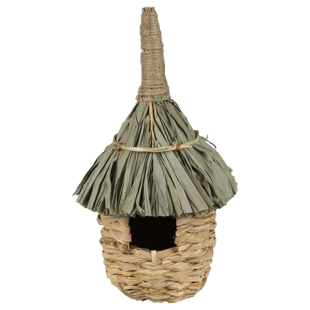 Nichoir oiseau jute paille Anpolie H30 cm Éclairage qualité frais port offerts