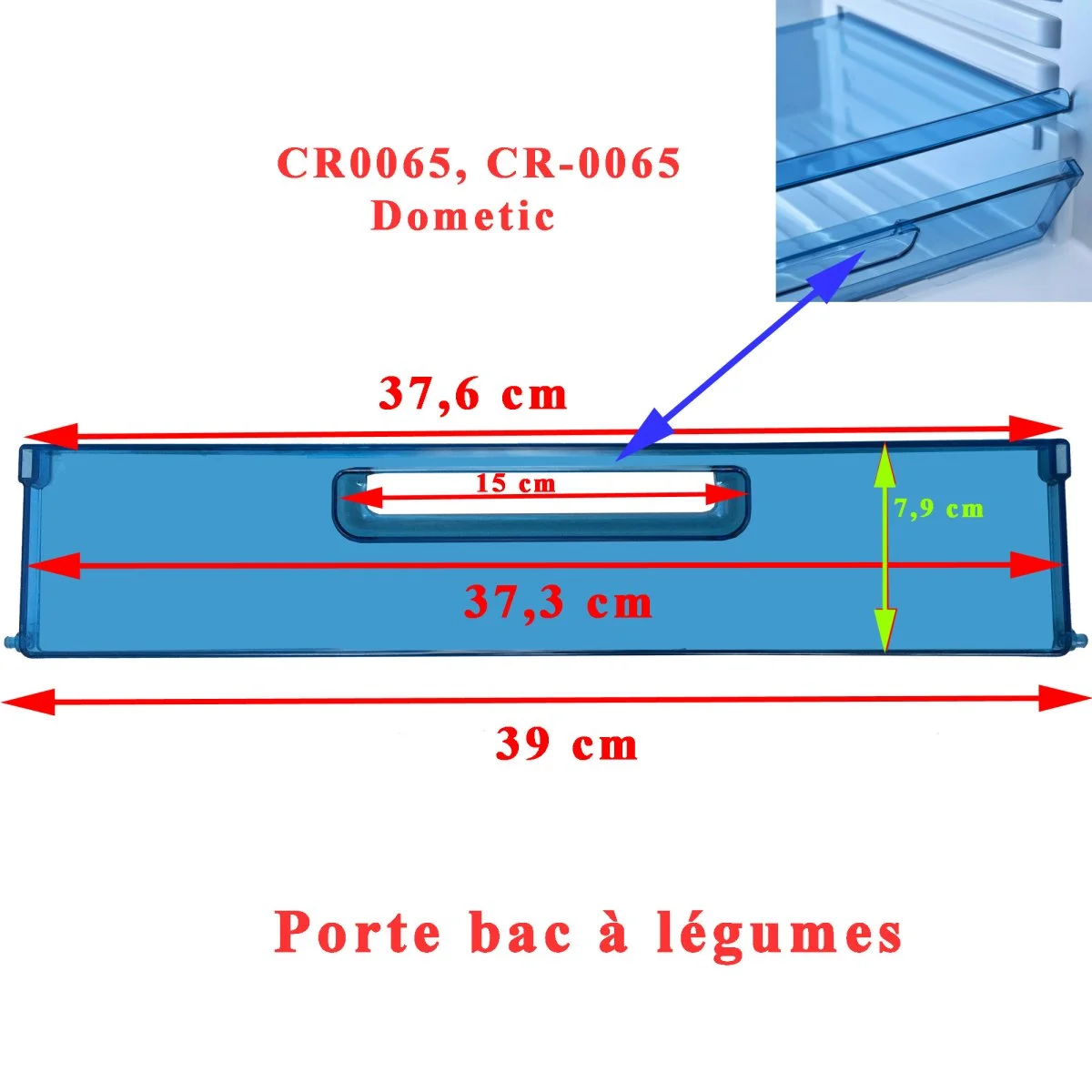 Dometic, portillon bac à legumes des réfrigérateurs CR0065, CR-0065, CR1065 - Accessoires Outdoor pour Plus de Liberté de Mouvement PORTILLON FREEZEER POUR REFRIGERATEUR 167000004101