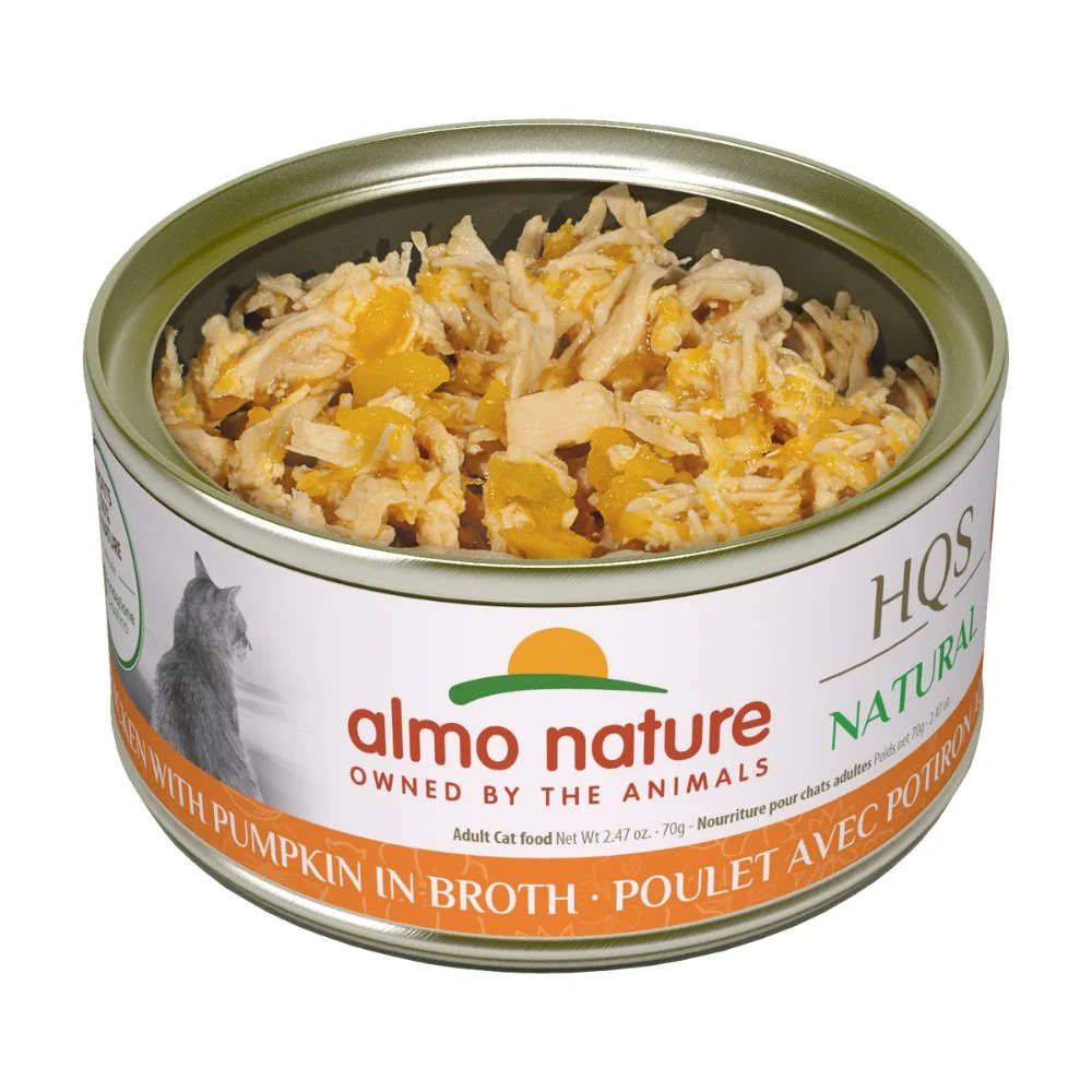 Conserve Poulet et Potiron en Bouillon pour Chats, 70g – Almo Nature HQS Natural - Saldi Straordinari – Offerte Speciali Disponibili Adesso - animal chat gramme nature
