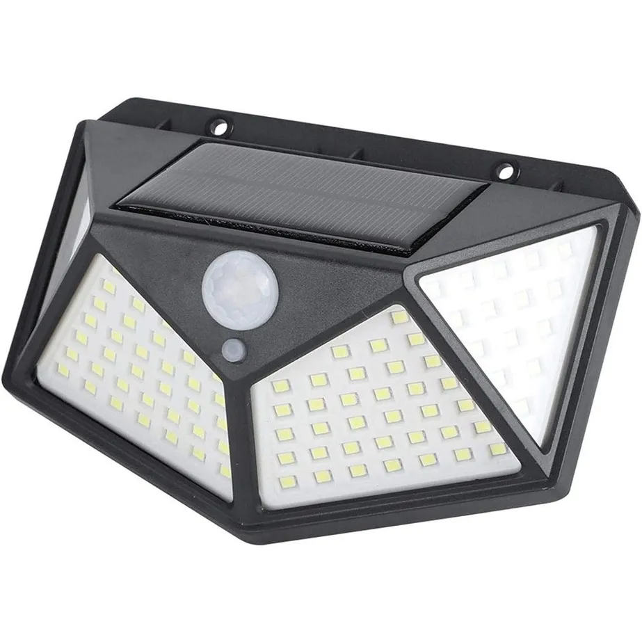 Applique solaire LED lithium 6000-6500K Détection de mouvement - Saldi Straordinari – Offerte Speciali Disponibili Adesso Projecteur LED extérieur avec détecteur de mouvement - 100 W - 10 000 lm -  IP66 - Blanc froid - 6000 K