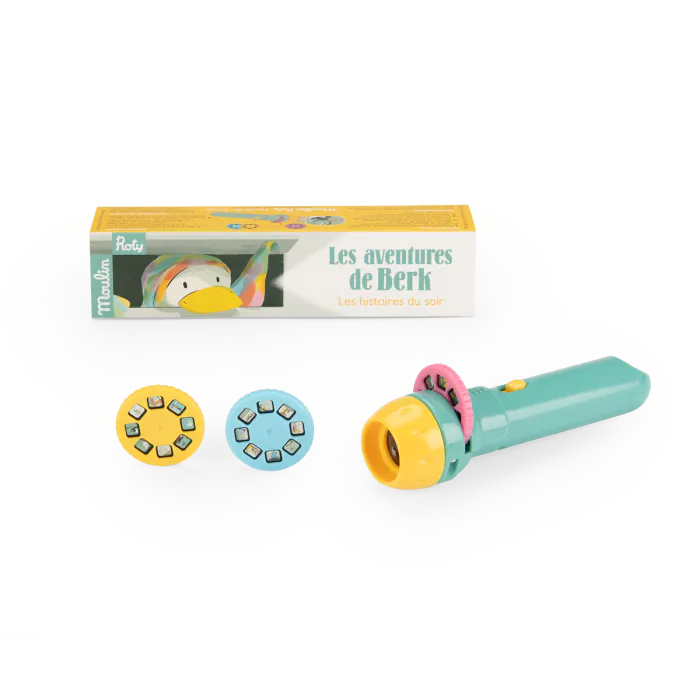 LAMPE À HISTOIRE "LES AVENTURES DE BERK" - Boutique Maman & Bébé – Produits Essentiels au Quotidien Tiniloo – Box bébé, enfant & grossesse + abonnement couches
