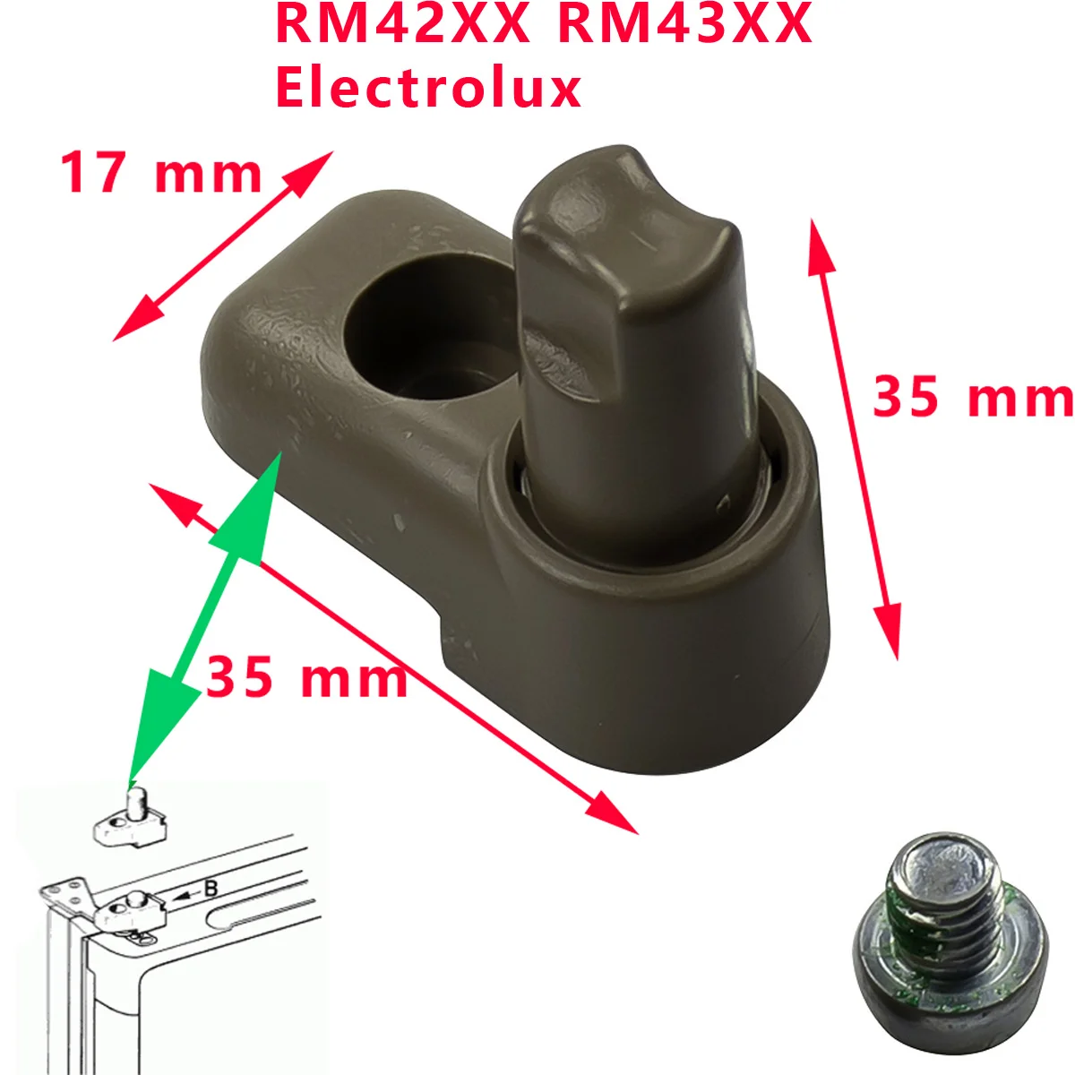 Fermeture de porte brun pour les refrigerateurs serie 2, serie 4, RM2XXX , RM4XXX Electrolux Dometic - Accessoires Outdoor pour Plus de Liberté de Mouvement Fermeture de porte brun pour les refrigerateurs serie 2, serie 4, RM2XXX ,  RM4XXX Electrolux Dometic - La Boutique de la Route