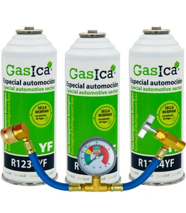 Pack gas refrigerante GASICA YF R1234yf manómetro Accessoires Électroménagers Promotion Maison Cher