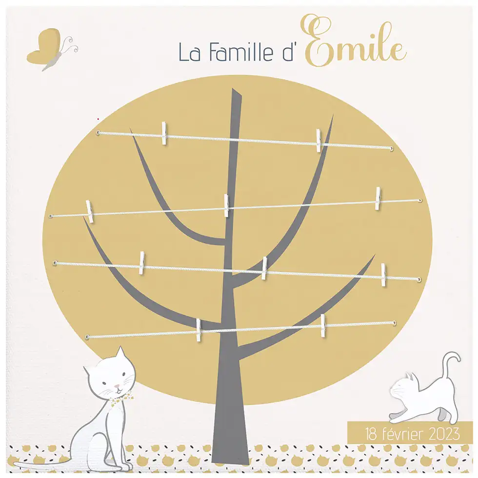 Porte-photos famille chats élégants - Boutique Bébé en Ligne : Soins, Jouets et Articles families Maison