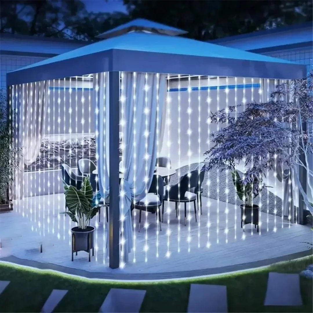 Rideau lumineux extérieur étanche usage terrasse – Ambiance chaleureuse garantie même sous la pluie - Éclairage de qualité avec frais de port offerts Water Rain Curtain_2 - Solutions de haute qualité et élégantes