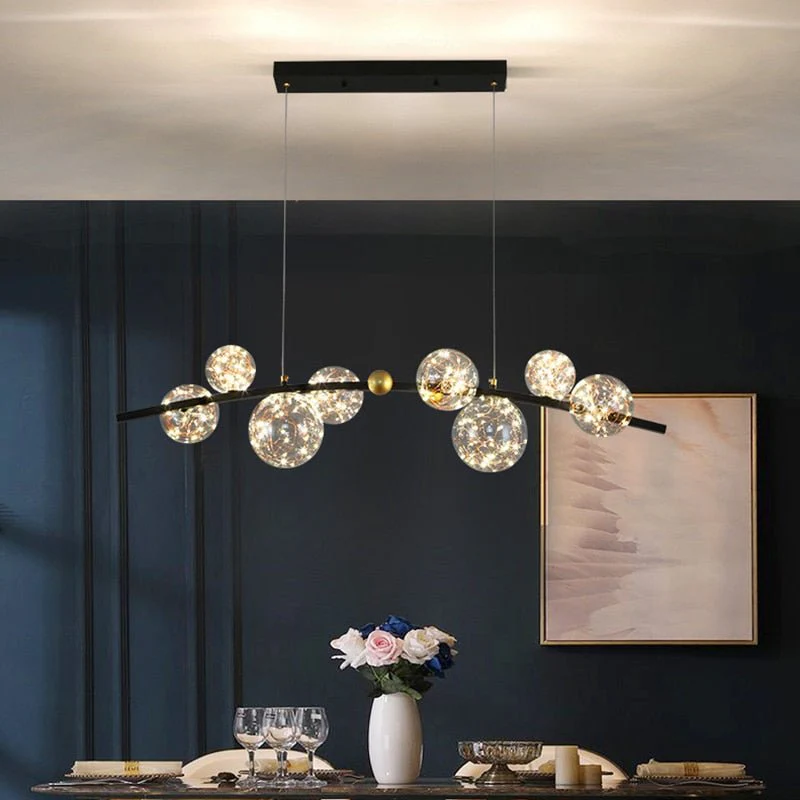 Lustre Globe Design Boules Suspension Moderne Noir Doré Seni E-shop mondial Produits durables modernes accessibles