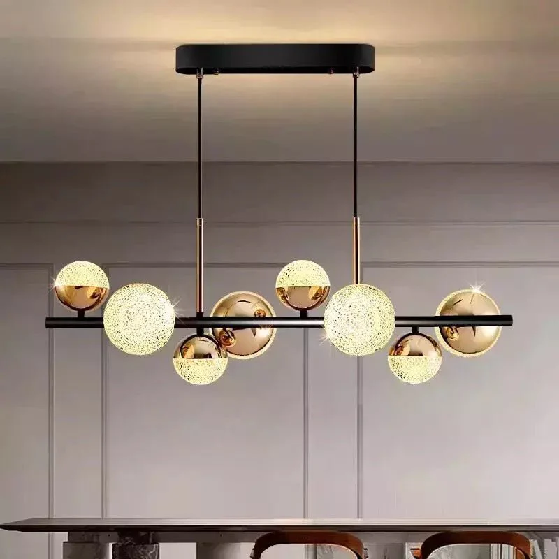 Suspension Ilôt Cuisine Boule Design | Éclat Moderne - E-shop mondial – Produits durables, modernes et accessibles partout - Lustre boule verre
