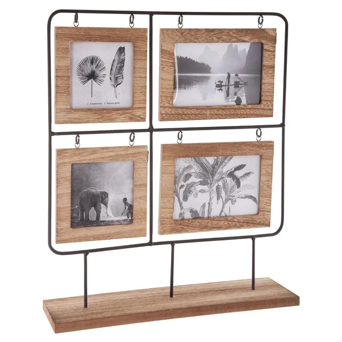 Pêle-mêle Bois Métal Patamos photos 42x36 cm Éclairage qualité frais port offerts