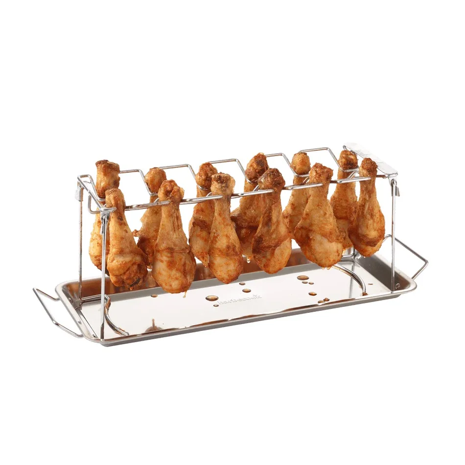 Support pour 12 pilons de poulet en inox – BARBECOOK - Équipements Outdoor Rechange pour Activités en Pleine Nature