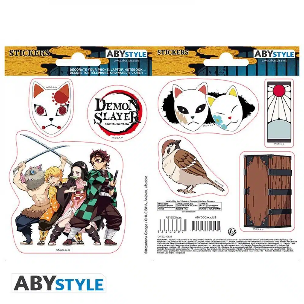 DEMON SLAYER Stickers 16x11cm/ planches Saldi Straordinari Offerte Speciali Disponibili Adesso
