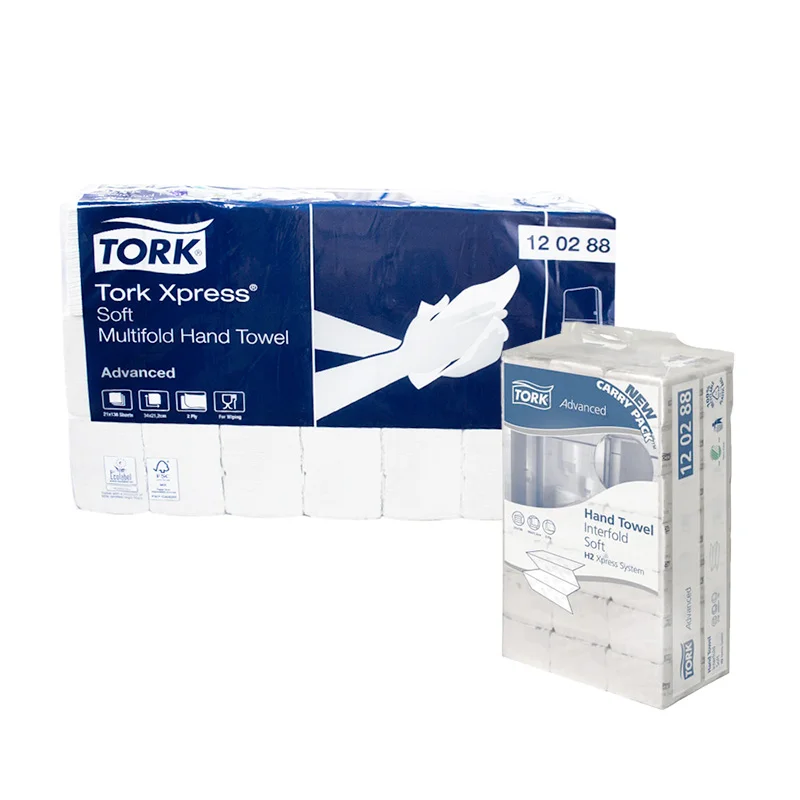 Essuie-Mains Tork Premium H2 Soft – 2 Plis, Interfold - Saldi Straordinari – Offerte Speciali Disponibili Adesso TORK - Distributeur de serviettes mains pli en C/plies multiples, fume H2 /H25