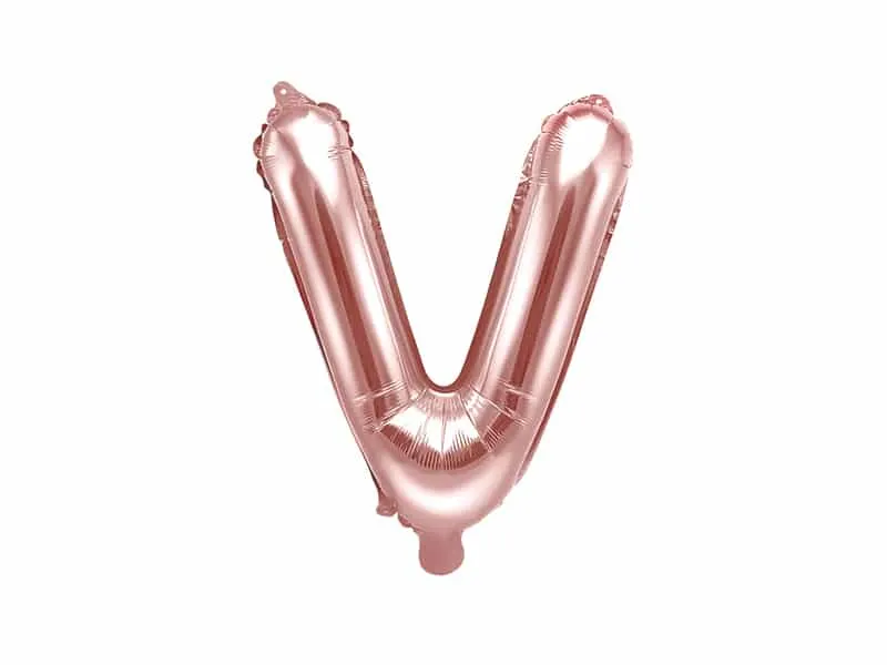 Ballon lettre V – Rose gold - ​Boulangerie-Pâtisserie | Pain au Levain & Viennoiseries​ - {'count': 2, 'name': 'Octobre'}