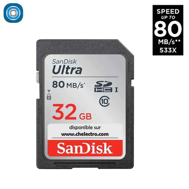 Carte mémoire 32Go Ultra SanDisk ​Drones Professionnels Grand Public Boutique Française