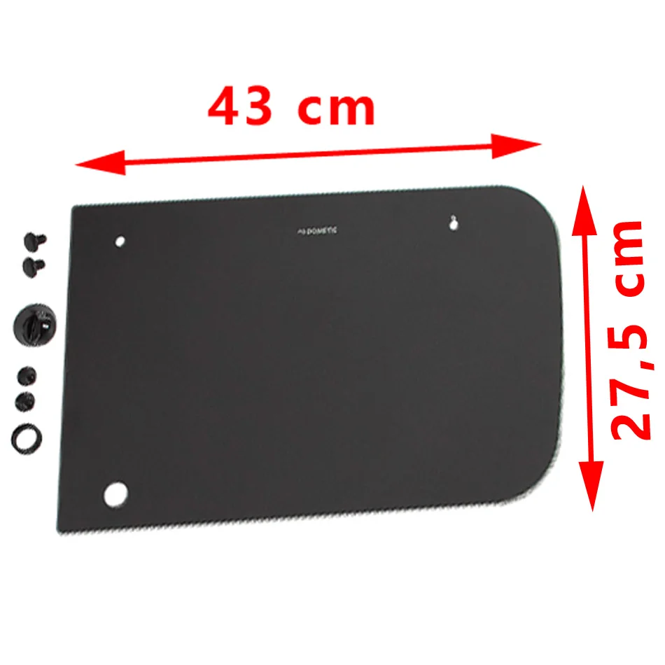 Couvercle ou plateau en verre noir, côté droit évier des ensembles gazinières et éviers SMEV-9202, SMEV9222, MO9202, MO9222, MO9222L, MO9222R SMEV Dometic - Accessoires Outdoor pour Plus de Liberté de Mouvement Viega – Joint bonde évier 54mm – Système de vidage pour cuisine – Hauteur  5mm