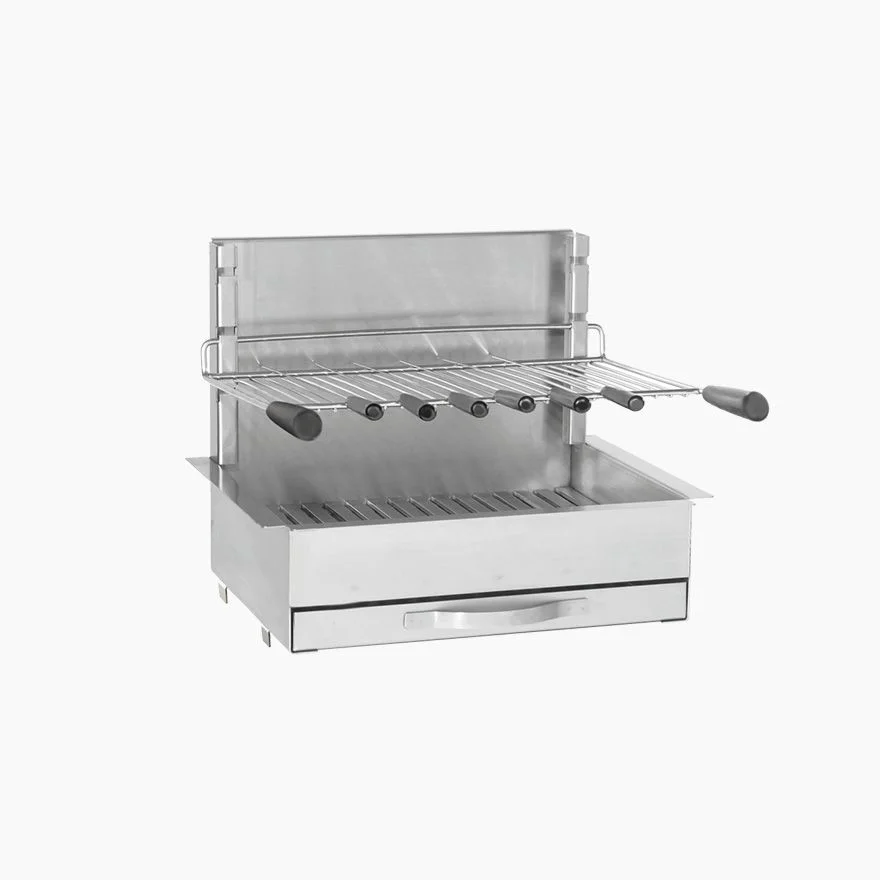 Gril inox foyer horizontal 56 – Forge Adour - Équipements Outdoor pour Activités en Pleine Nature Gril en inox encastrable ou à poser Forge Adour 918.66 - Jardideco.fr