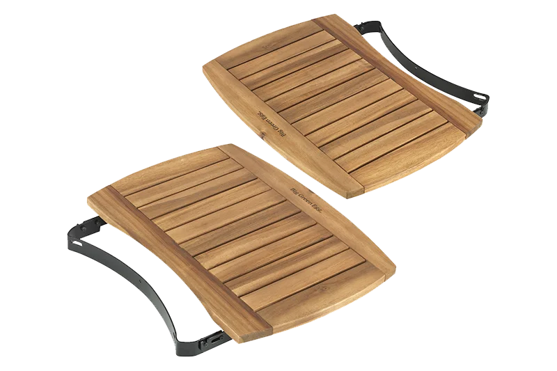 Tablettes latérales acacia Large Big Green Egg Équipements Outdoor Activités Pleine Nature