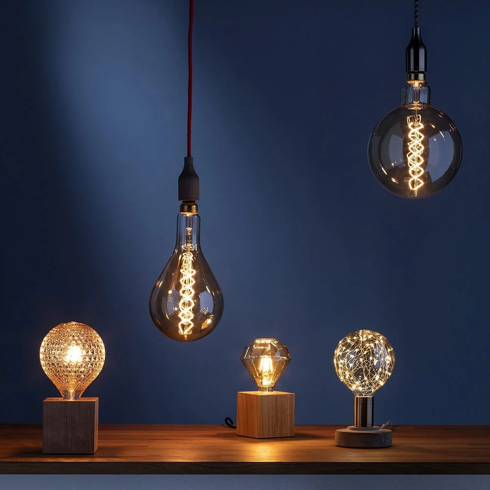 Ampoule déco filament LED XXL dimmable E27 SPLASH 200 lumens en verre ambré Ø16cm - Accessoires pratiques maison pour un intérieur plus fonctionnel - {'count': 1, 'name': 'ligne'}