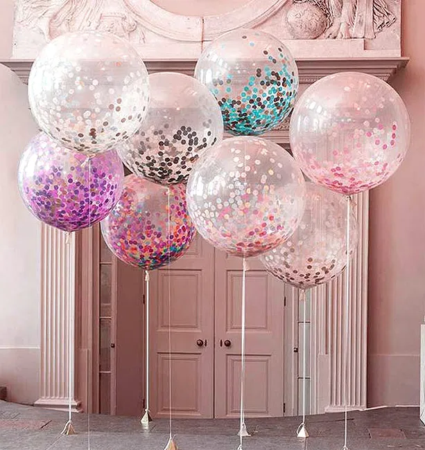 Ballon Transparent Géant – 1m - ​Boulangerie-Pâtisserie | Pain au Levain Chocolat & Viennoiseries