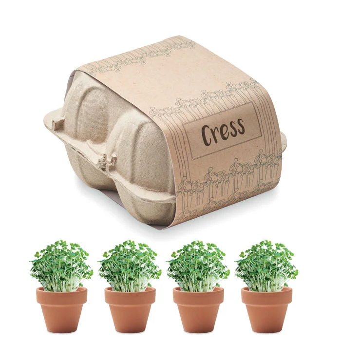 Kit de plantation dans pot en terre cuite – 4 pots – CRESS - Saldi Straordinari – Offerte Speciali Disponibili Adesso Kit Tournesol à Pousser | Radis et Capucine