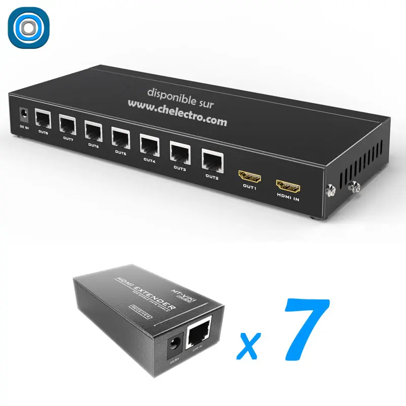 Extender Splitter HDMI | 8 sorties - ​Drones Professionnels & Grand Public | Boutique Française​ - Vox