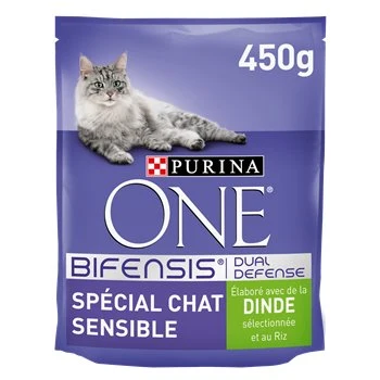 Croquettes chat Purina One Sensible Adulte-Dinde/Riz-450g - Saldi Straordinari – Offerte Speciali Disponibili Adesso - Riz jambon