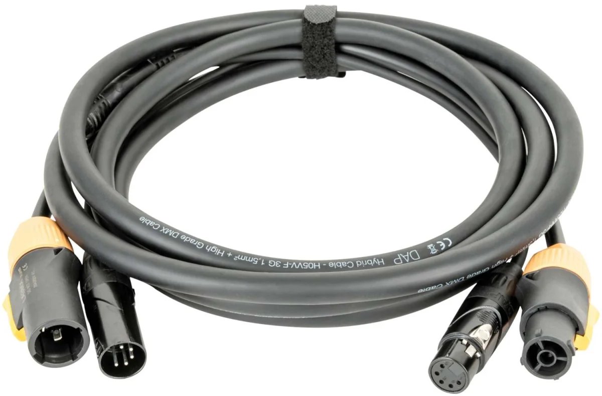 Cable hybride XLR 5 Neutrik + POWERCON TRUE ONE – 3 mètres - Saldi Straordinari – Offerte Cables Speciali Disponibili Adesso