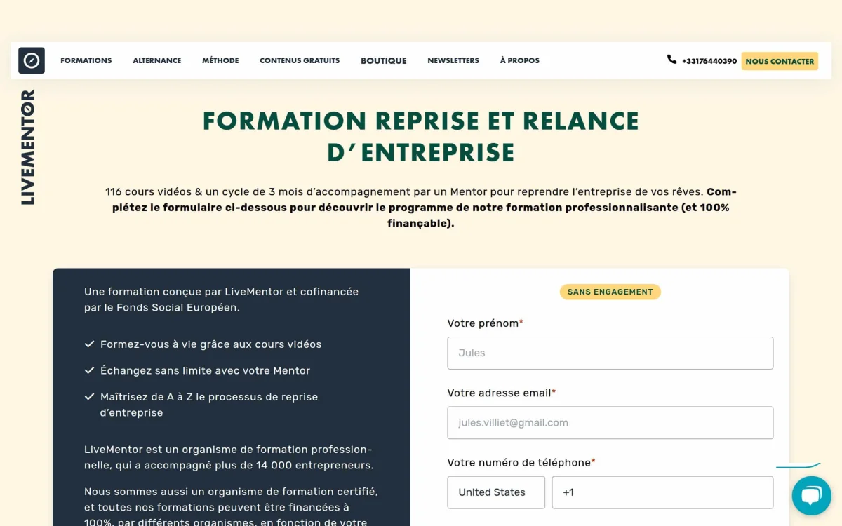 Formation Reprise et Relance d’Entreprise – Livementor - ​Drones Professionnels & Grand Public | Boutique Française​ - {'count': 1, 'name': 'préparation'}