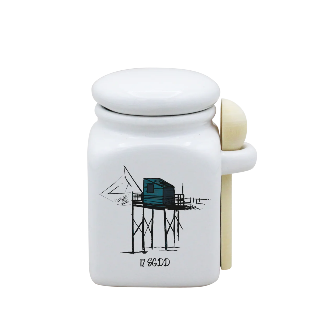 POT BLANC PM COUV. BLANC+CUIL. BOIS-CARBLE17 - Saldi Straordinari – Offerte Speciali Disponibili Adesso classique