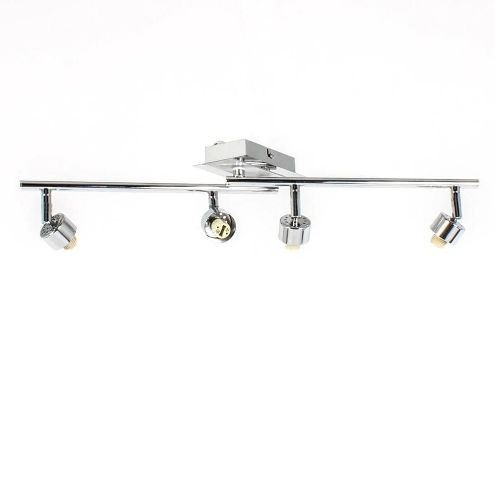 Réglette 4 Spots Orientables Personnalisables REMIX Argentée en Métal - Accessoires pratiques maison pour un intérieur plus fonctionnel - spot encastrable réglette spot argentée métal accessoire maison intérieur