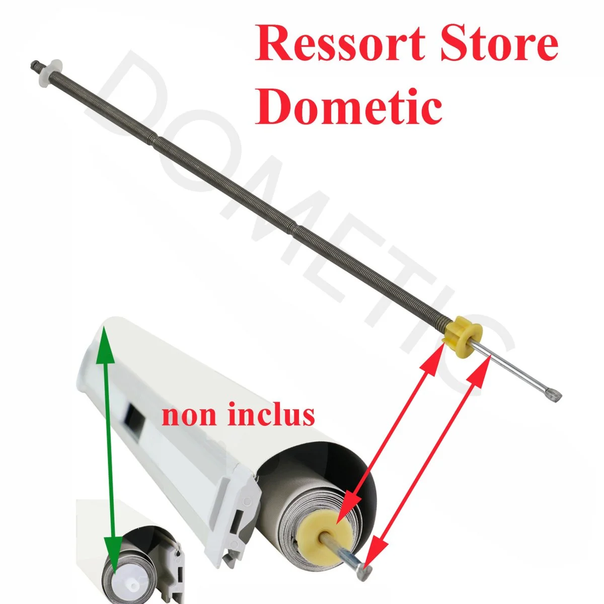 Dometic, ressort de store pour les lanterneaux et baies suivants: D-Lux.5, Heki 2, Heki2DeLuxe, K6P, Mini-Doppelkass, P6, Rastrollo 3000, Roller blind, RR3000, S4.6, S5, S6 - droit Accessoires Outdoor pour Plus de Liberté de Mouvement