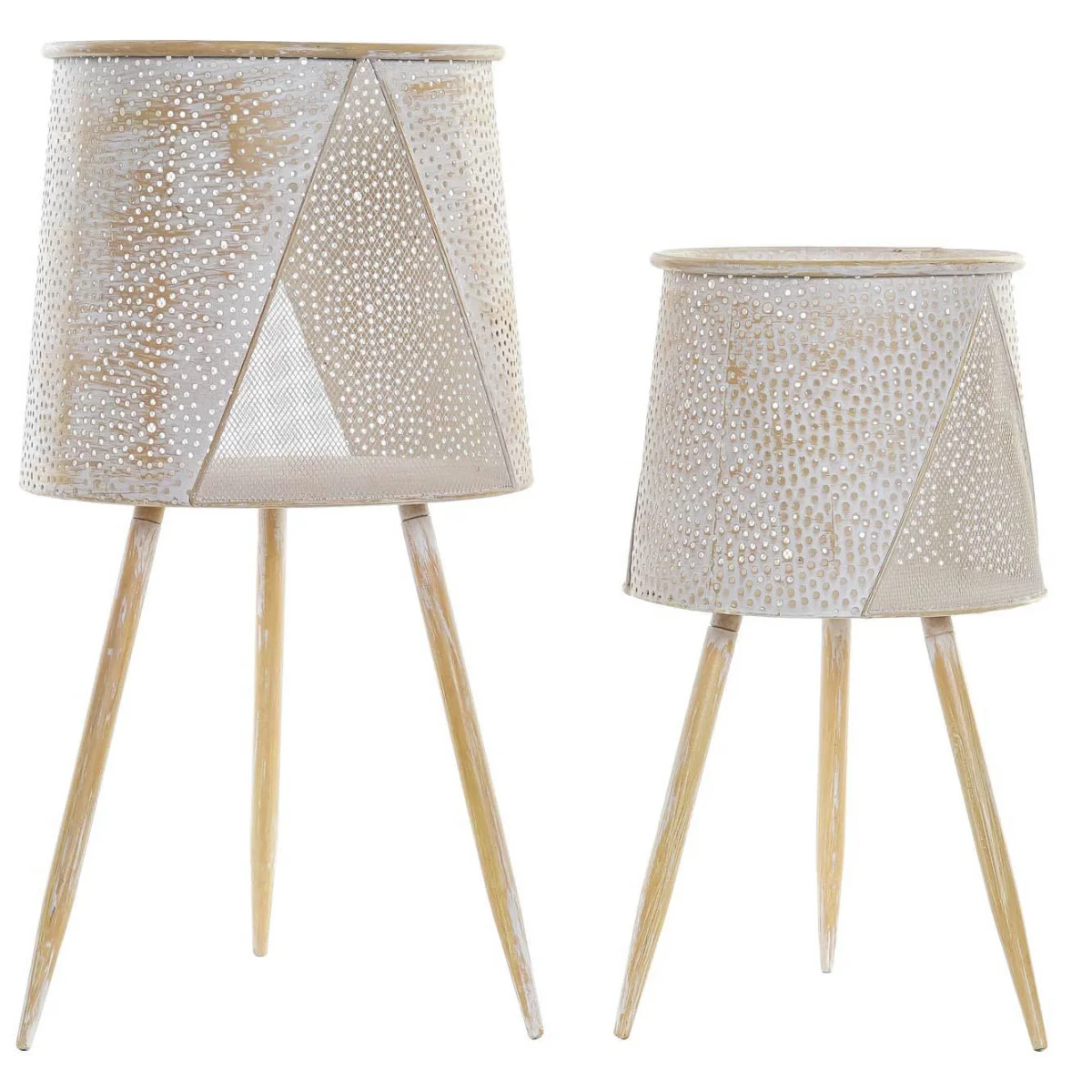 Lot de 2 pots en bois H52 - Édition Limitée – L’Art de la Table Française en Promotion ! - {'count': 1, 'name': 'organique'}