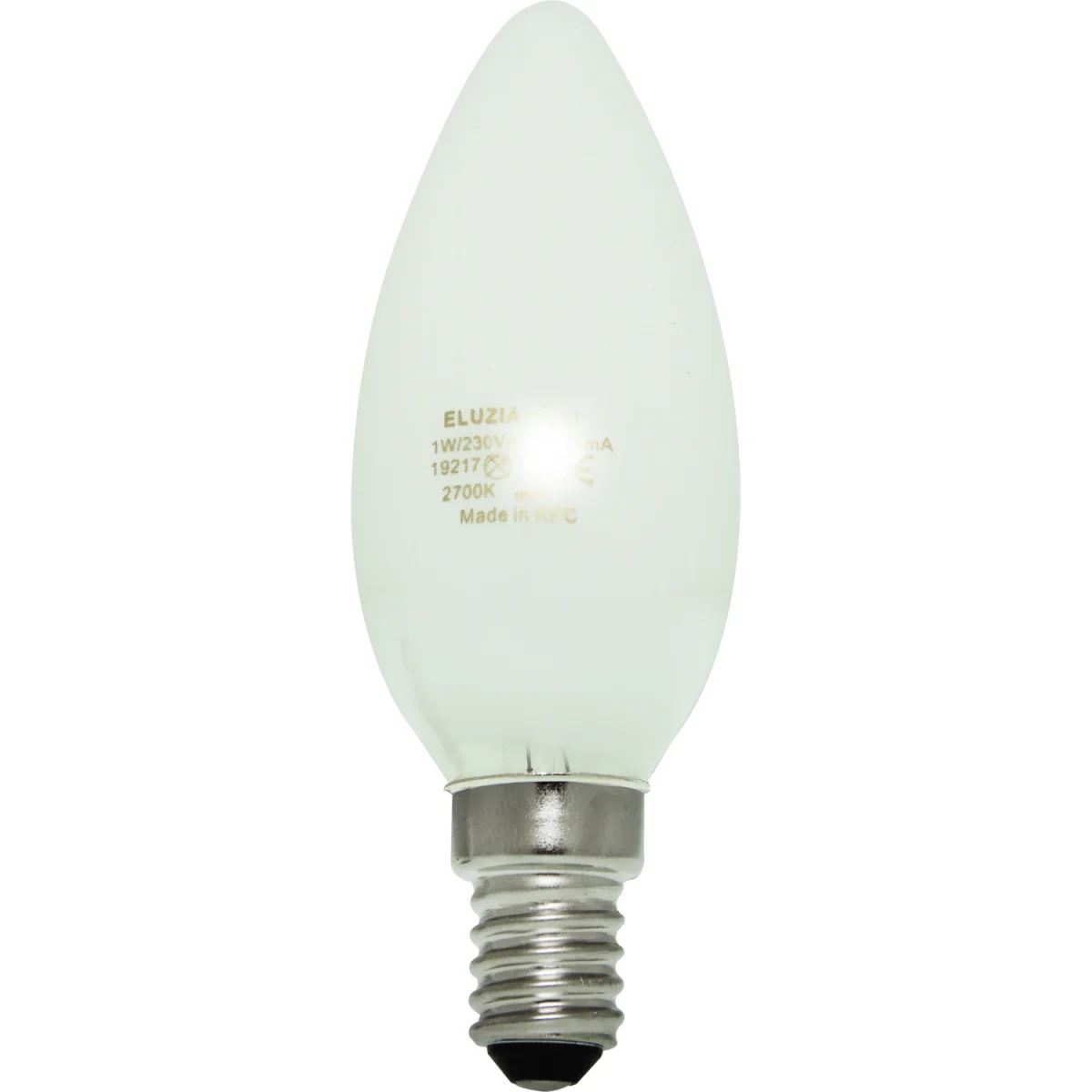 Ampoule LED Fil. Flamme lisse “milky” 2700K 1W 100L E14 - Saldi Straordinari – Offerte Speciali Disponibili Adesso E12 Flamme led effet filament 3w Claire 230v