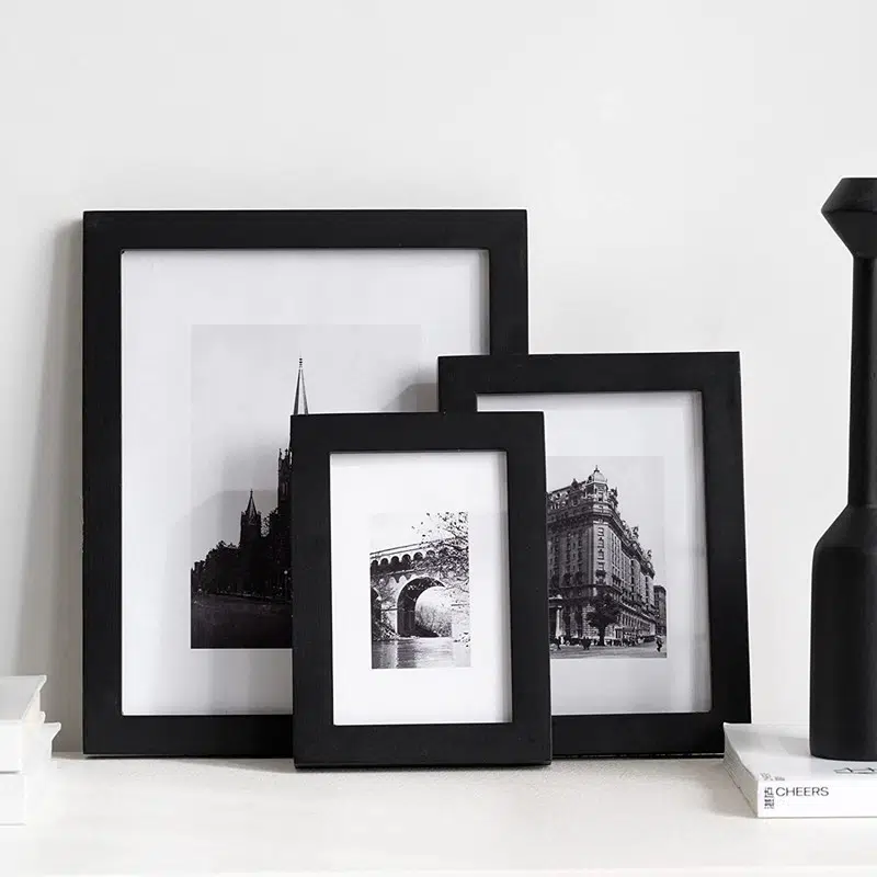 Cadre photo en bois noir moderne - Saldi Straordinari – Offerte Speciali Disponibili Adesso Cadre en bois Naturel Large 25 x 29 cm pour présenter les constructions  Assembli