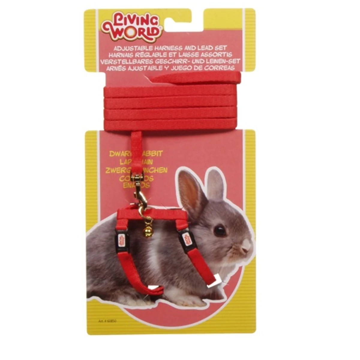 Ensemble laisse et harnais pour lapin nain, ROUGE – LIVING WORLD - Saldi Straordinari – Offerte Speciali Disponibili Adesso - Laisse lapin nain