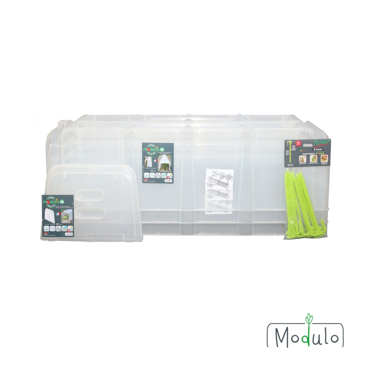 Lot de 3 tunnels Modul’o 40 + 2 embouts + Shop 10 piquets - Vins Rouges Harmonieux pour Chaque Occasion