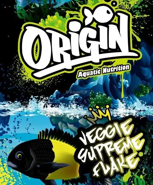 ORIGIN AQUATIC NUTRITION Veggie Supreme Flake aliment flocon frais et moelleux pour poisson au 7 algues - ​Drones Professionnels & Grand @originaquaticnutrition Public | Boutique Française