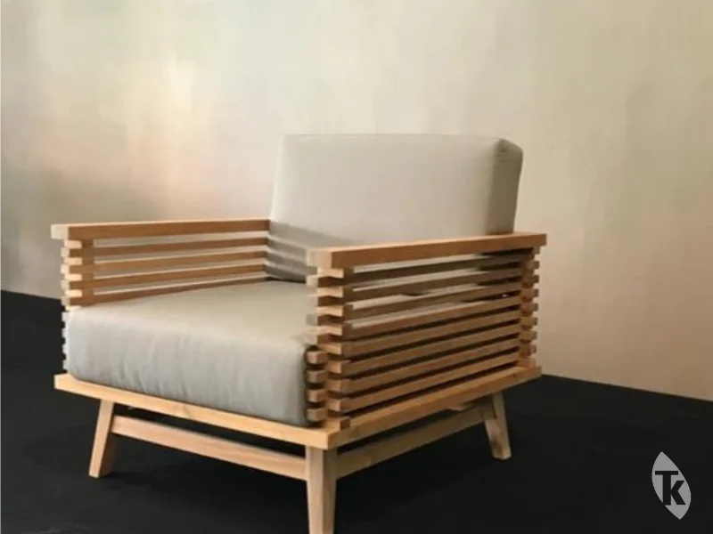 Fauteuil en Teck – Stripe - Saldi Straordinari – Offerte Speciali Disponibili Adesso - {'count': 1, 'name': 'bordeaux'}