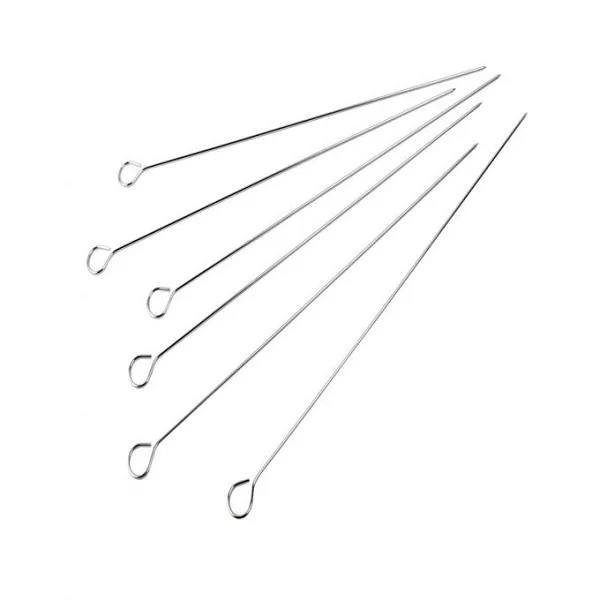 Lot De 6 brochettes En Inox 40cm Somagic - Vins Rouges Harmonieux pour Chaque Occasion Set de 6 piques à brochettes en inox