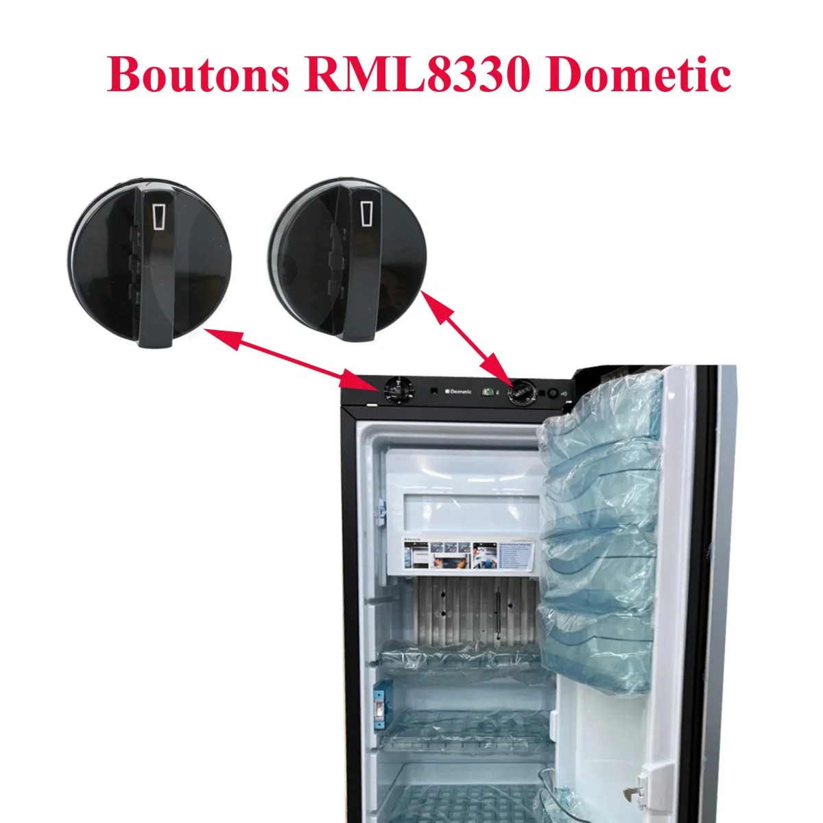 Dometic, 2 boutons ronds de réglages des RML8330 - Accessoires Outdoor pour Plus de Liberté de Mouvement Chaise Bureau Ergonomique, Capacité 200Kg , Pieds Métalliques, Dossier  Inclinable 90°-135° - Chaise de bureau ergonomique BUT