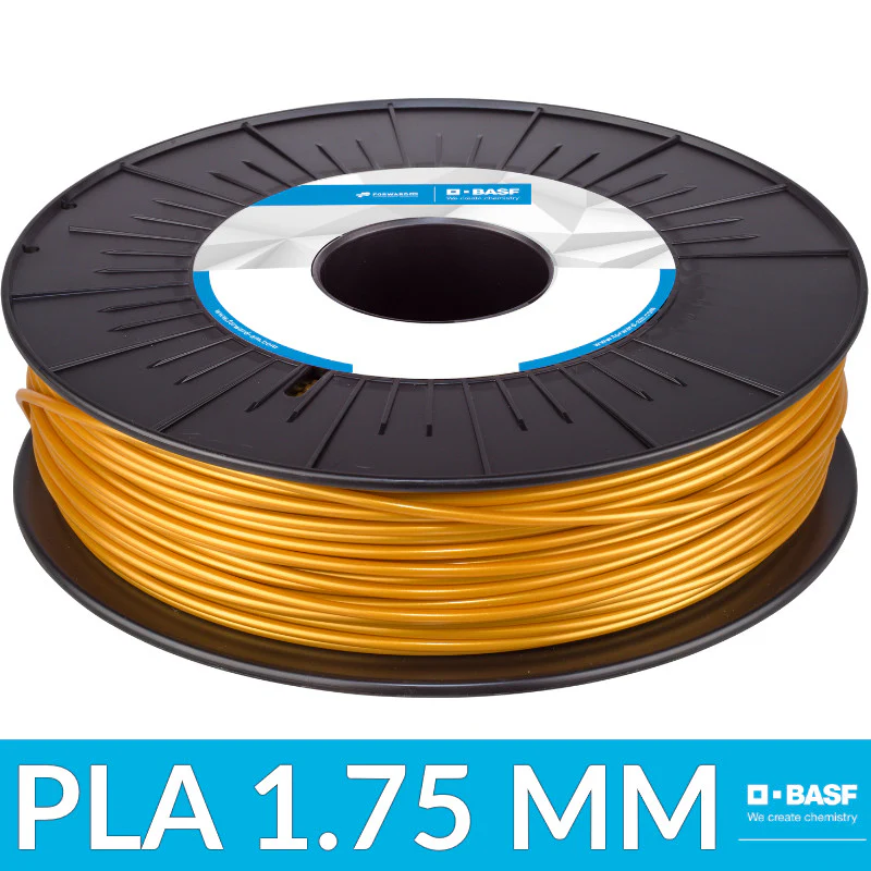 Bobine de PLA 1.75 mm Or Gold Ultrafuse BASF - 750G - ​Drones Professionnels & Grand Public | Boutique Française​ Bobine fibre optique | AxisFlying