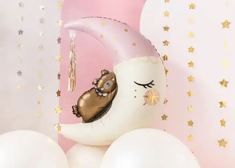 Ballon Ourson sur Lune – Rose - ​Boulangerie-Pâtisserie Affûtés | Pain au Levain & Viennoiseries