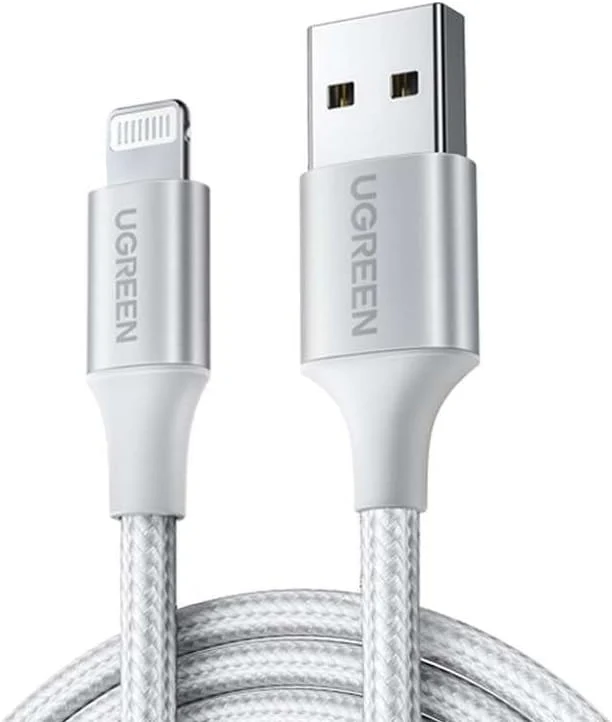 Câble iPhone MFi USB-A vers Lightning 2M Tressé en Nylon – UGREEN 60163 - Organisation de la maison avec des solutions de rangement UGreen Nylon Cable Winder Wire Organizer 5Metre