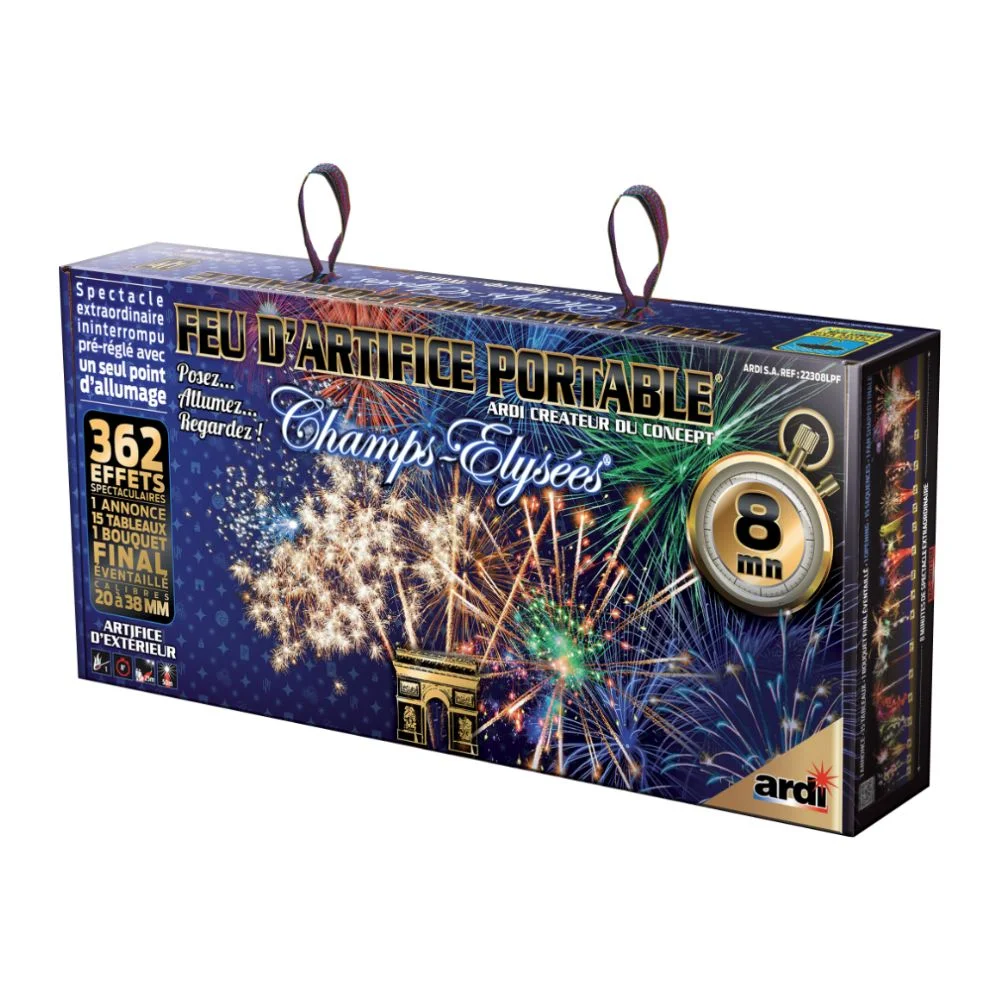 Feu d’Artifice automatique Champs-Elysées – 8 minutes - Organisation de la maison avec des solutions de rangement Feu d'Artifice Automatique Sensation, Showbox - 2 mn - 156 Coups