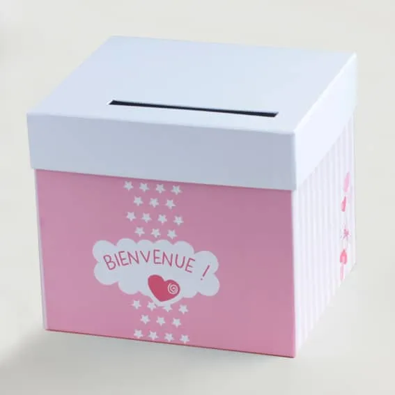 Urne Bienvenue rose - ​Boulangerie-Pâtisserie | Pain au Levain & Viennoiseries​ Machine à pain et viennoiseries : Sylvie Aït-Ali | Cultura