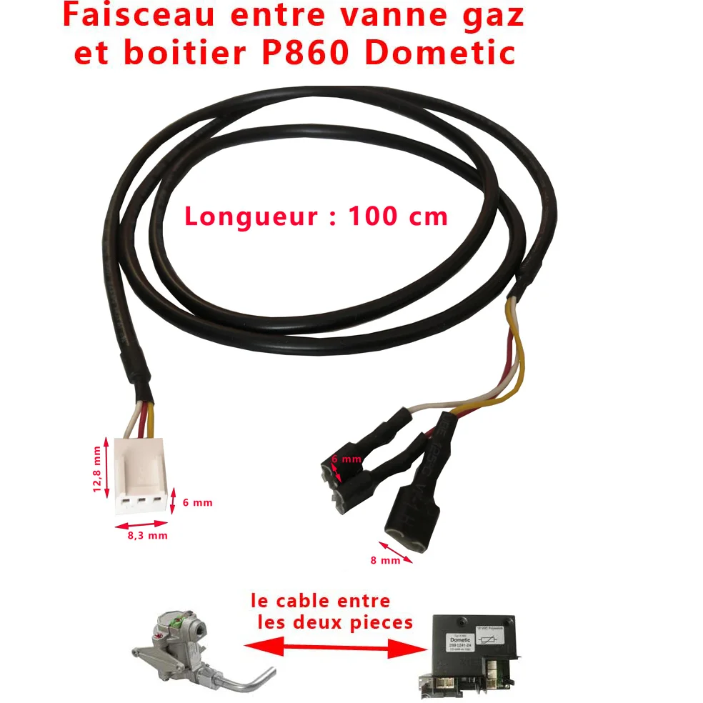 Connection câblage faisceau entre vanne gaz et le boitier P-860 pour carte RML9331, RML9335, RML9431, RML9435, RMLT9335, RMLT9435, RMV5305 par Dometic - Accessoires Outdoor pour Plus de Liberté de Mouvement
