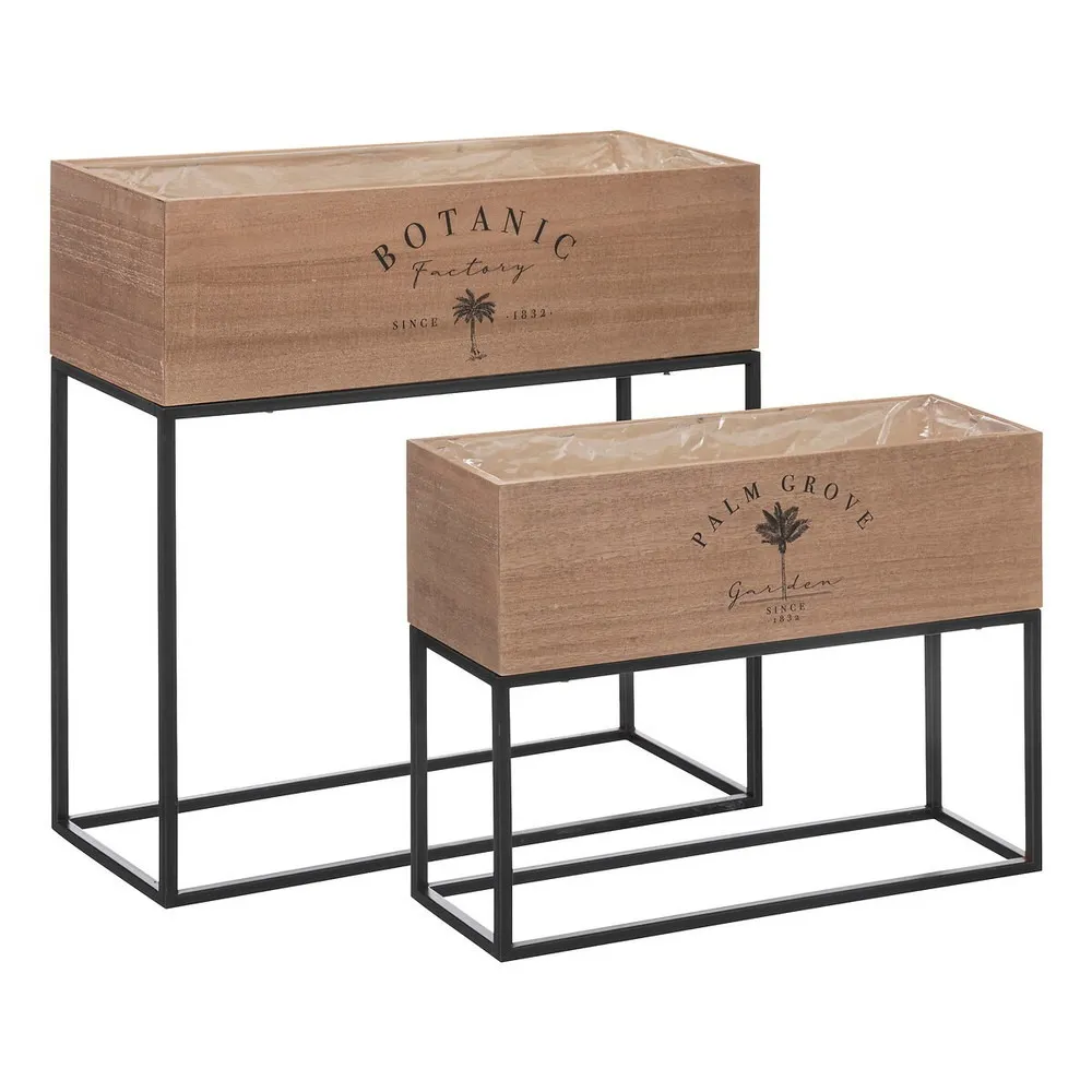 Jardinière Bois pied métal Noir Gerano Éclairage qualité frais port offerts