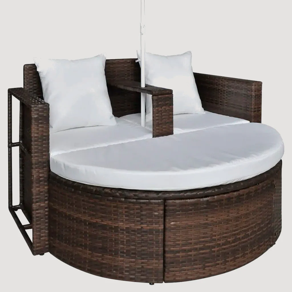 Transat double en rotin avec matelas et parasol - E-shop mondial – Produits durables, modernes et accessibles partout - Chaise