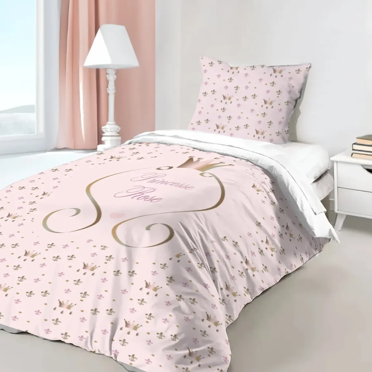 Elegante housse de couette 100% personnalisable d'une jolie princesse - Boutique Bébé en Ligne : Soins, Jouets et Articles 63x63 Maison
