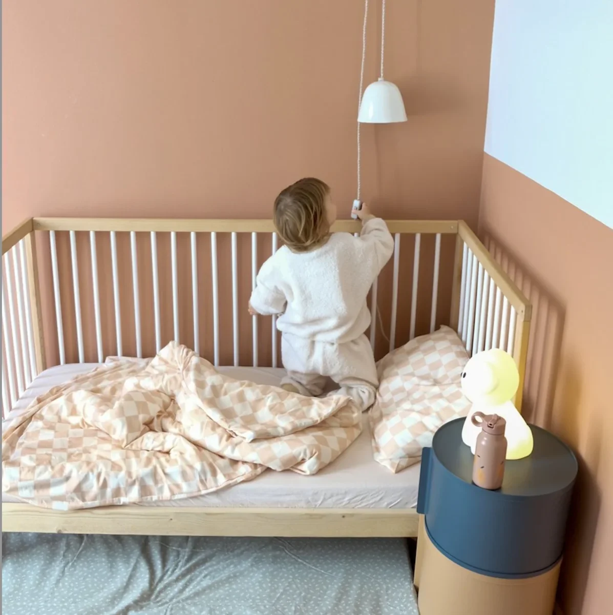 Parure Lit Damier Barbe Papa Boutique Maman Bébé Produits Essentiels Quotidien